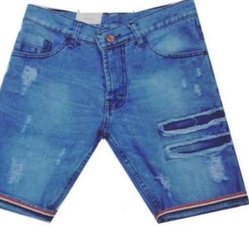 the shorts are made from a single pair of jeans.