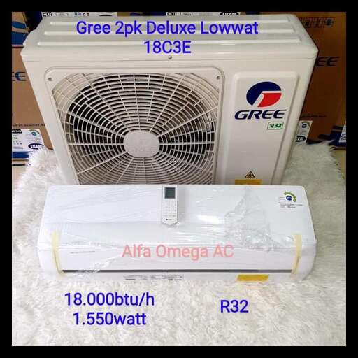 a fan sits on a table in a box.