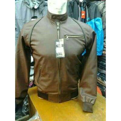 leather jacket with a zipper