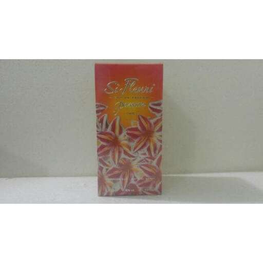 a box of palm trees in a red and white background.