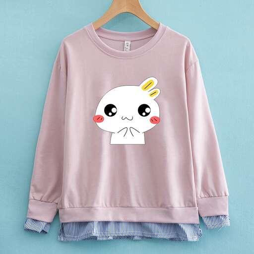 cute little bunny in pink