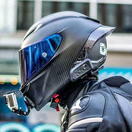 a helmet is a must for a motorcycle rider.