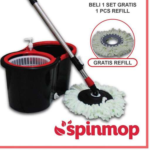 this is a picture of a bucket and mop.