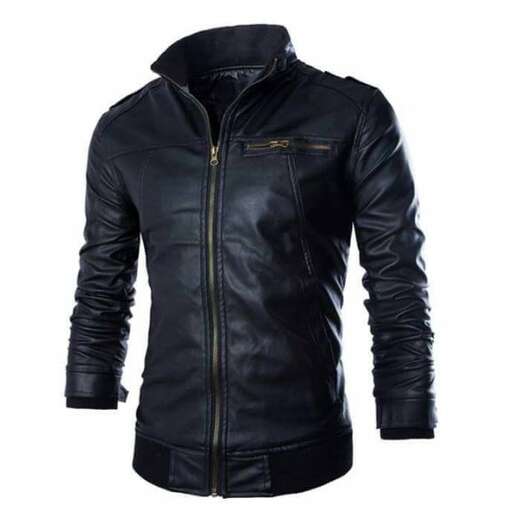 garment in black with a zipper