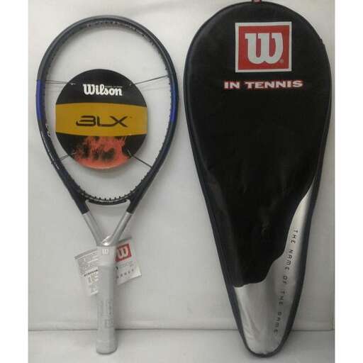 a pair of tennis rackets with a logo on the handle.