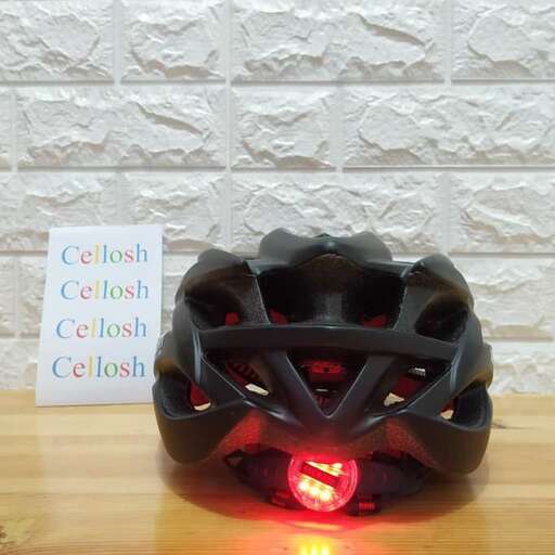 the bike has a red light in it.