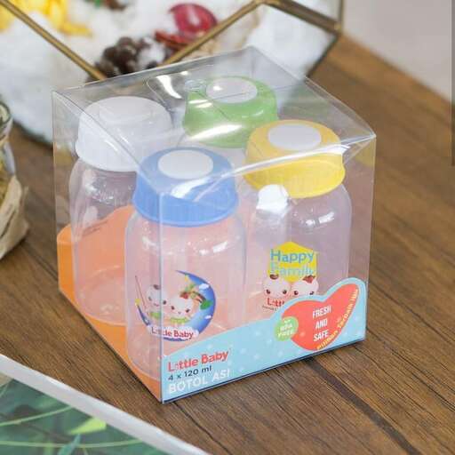 a set of three - sided baby bottle with a lid.