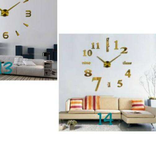 a wall clock with a picture of a couch and a couch.
