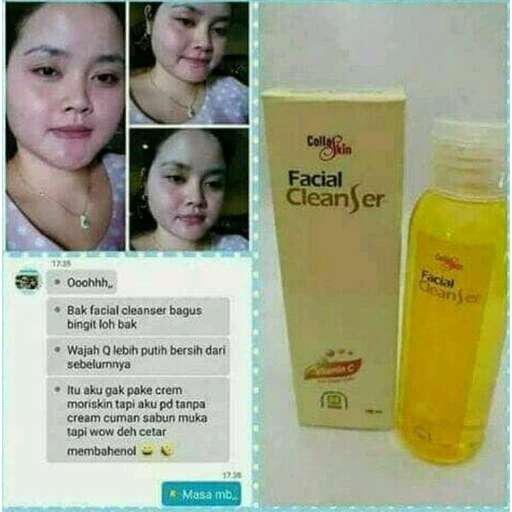 a woman with a lot of skin care products
