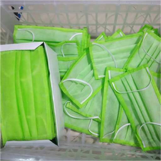 green plastic in a plastic container