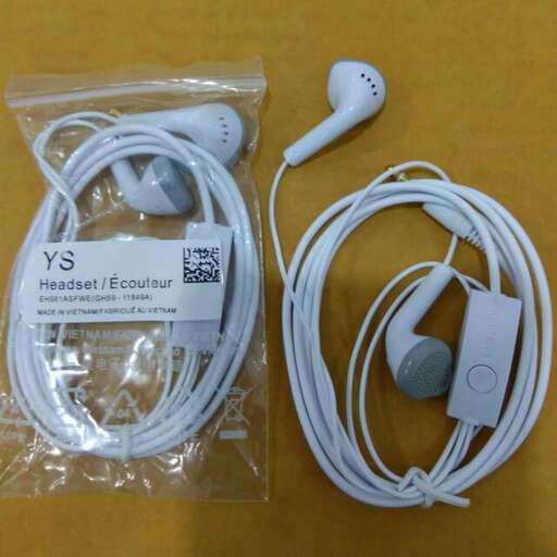 a pair of headphones in plastic