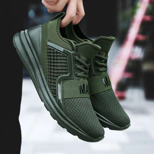 the shoes are made from recycled materials and the brand is now available in green.