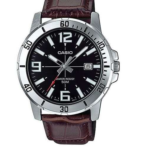 watch - - watch with a black dial