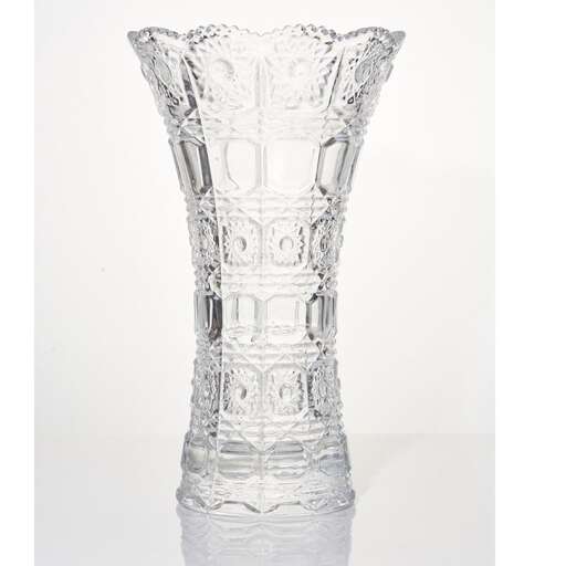 a large glass vase with a curved top and a curved top.