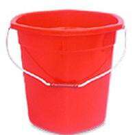 red bucket in white background