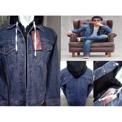denim jacket with a tie
