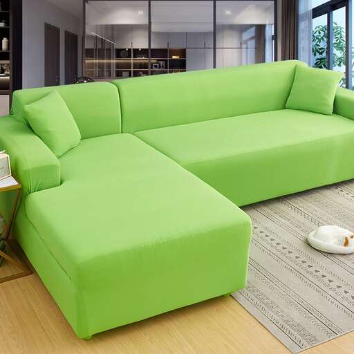 a living room with a couch and a table