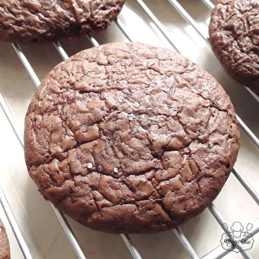 cookies cooling on a rack