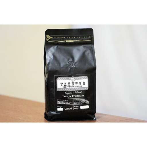 a black bag of coffee