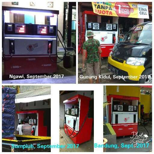a collage of photos of a machine and a person