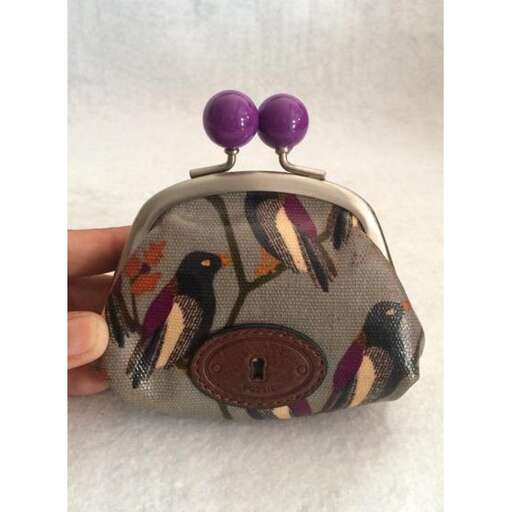 handmade bag with birds in a forest