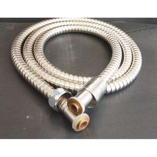 the hose is made of metal.