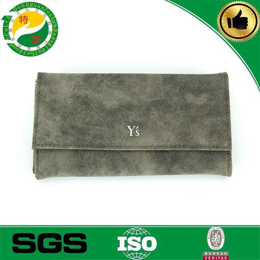 wallet in gray with a white background