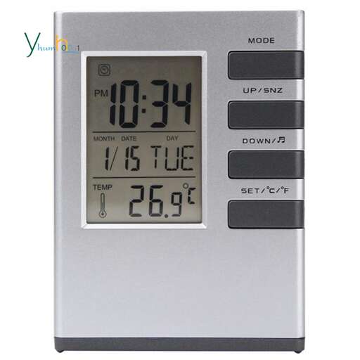 digital clock in white