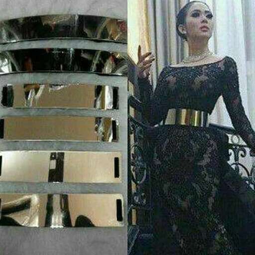 a dress made of metal.