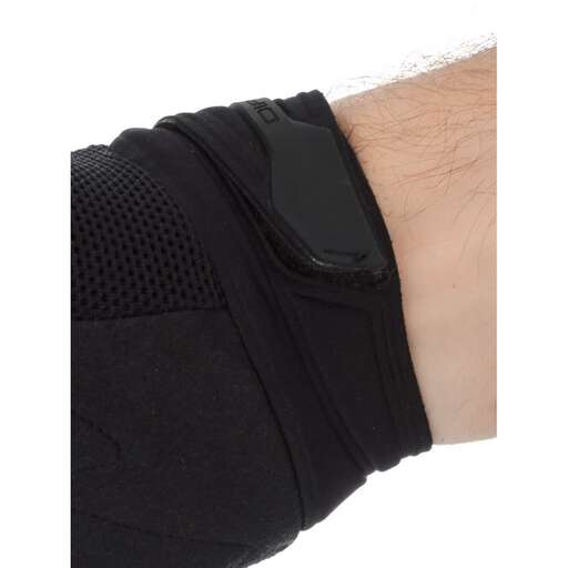 a black wristband with a white background