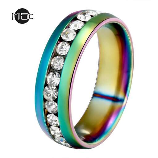 ring with a rainbow of color