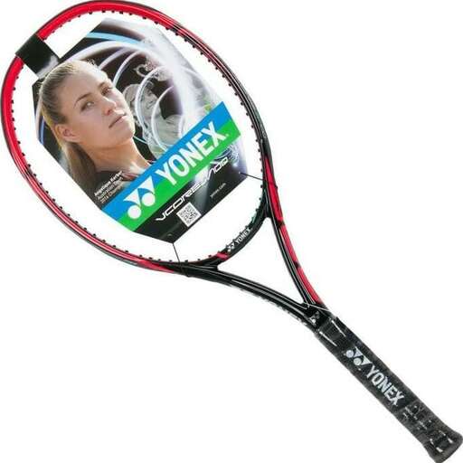 a tennis racket with a picture of a woman on it.