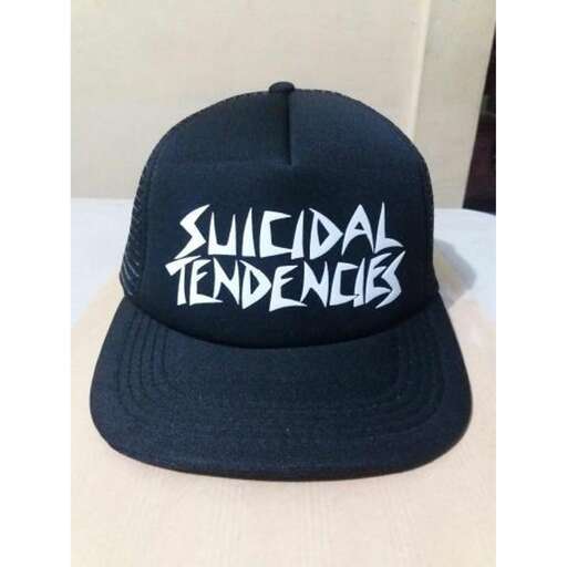 a hat with the word on it.