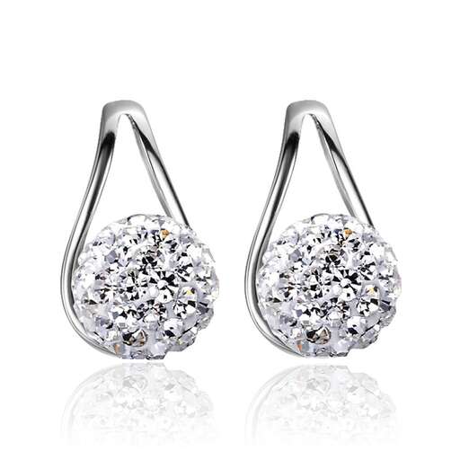 earrings with a pair of round diamonds