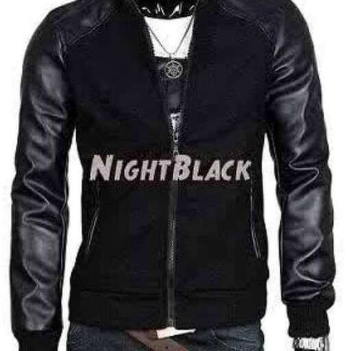 black leather jacket with a hoodie and jeans