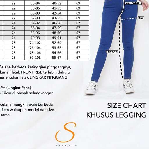 the size of a woman's legs