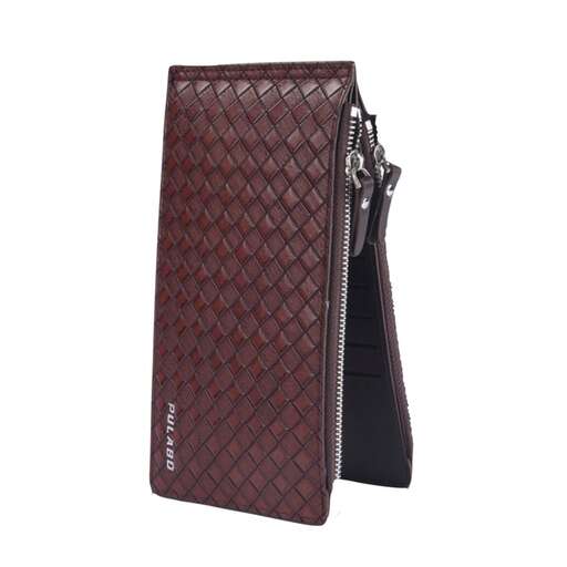 leather wallet with a zipper