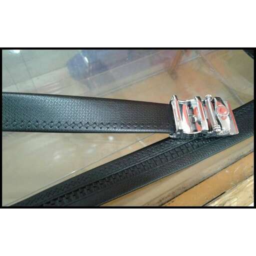 the inside of the car is a black leather strap.