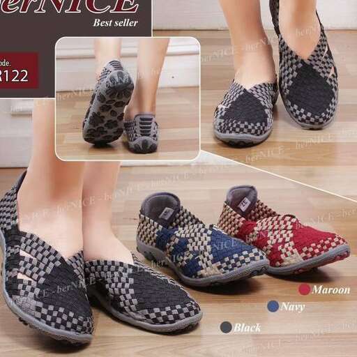 these shoes are made with a pattern and are made from recycled materials.