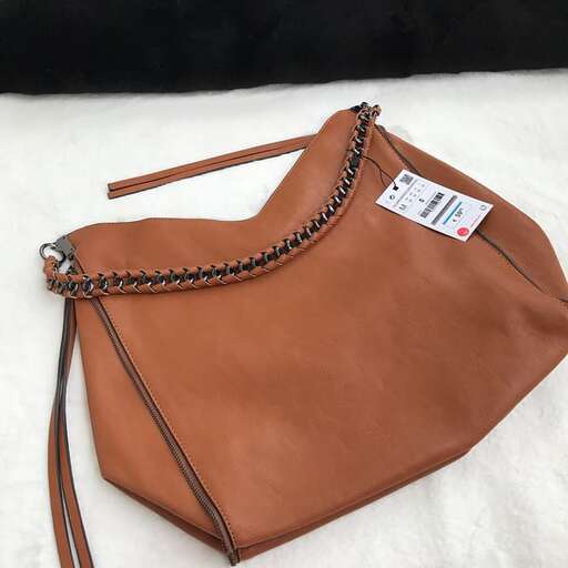 this is a bag made from leather.