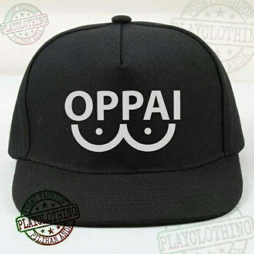 a black cap with white lettering and a white logo.