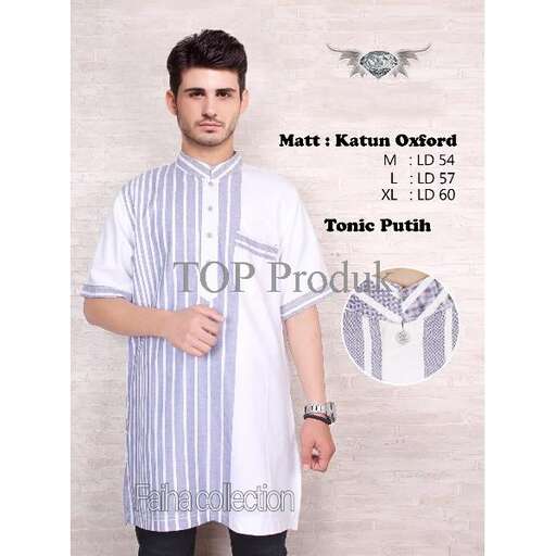 men's shirt in white and blue