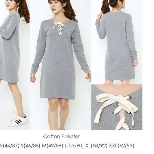 a long sleeved grey dress with a long sleeved waist