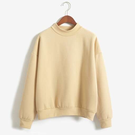a long sleeved sweater with a hoodie
