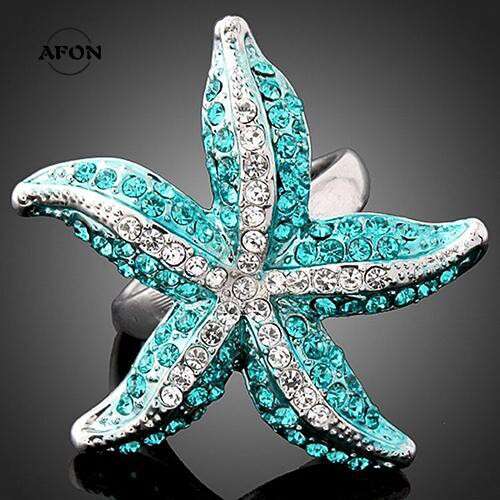 starfish in turquoise and turquoise