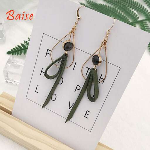 earrings with a gold plated heart shaped chain