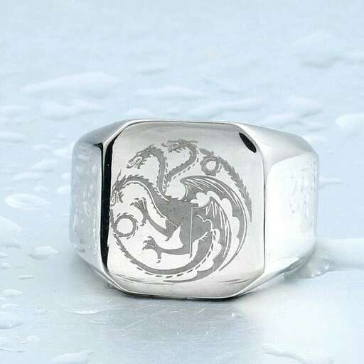 a ring with a dragon on it.