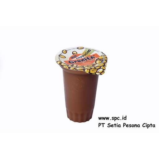 chocolate cup with chocolate chips and a chocolate cup