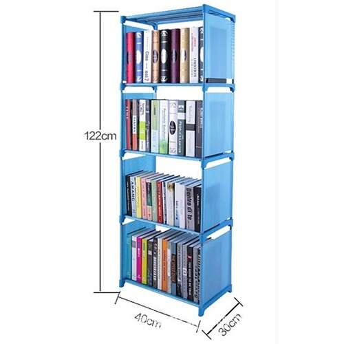 a picture of a book shelf.