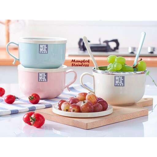 a set of three tea cups with grapes and berries.